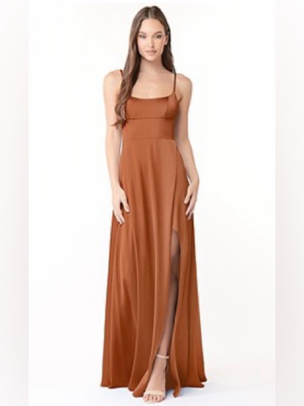 Azazie Halsey Maxi Dress - Copper CUSTOM SIZE - Approx. A14